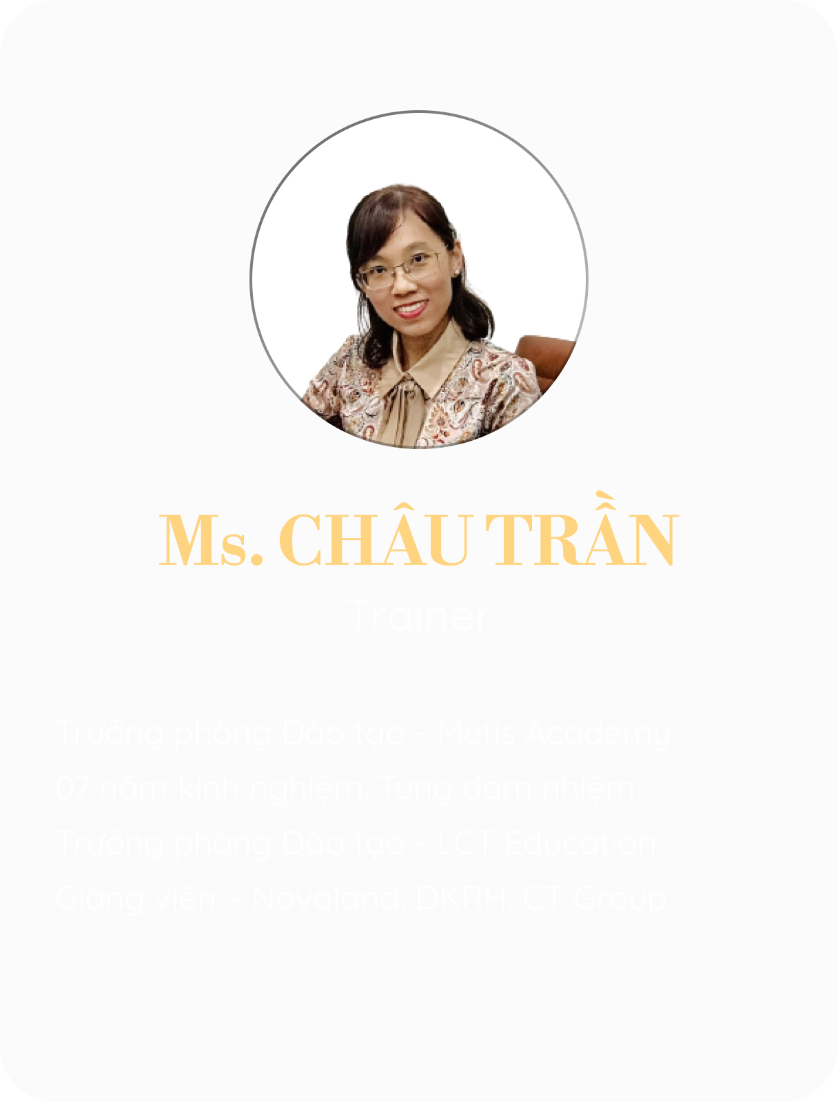 Profile - Chau Tran