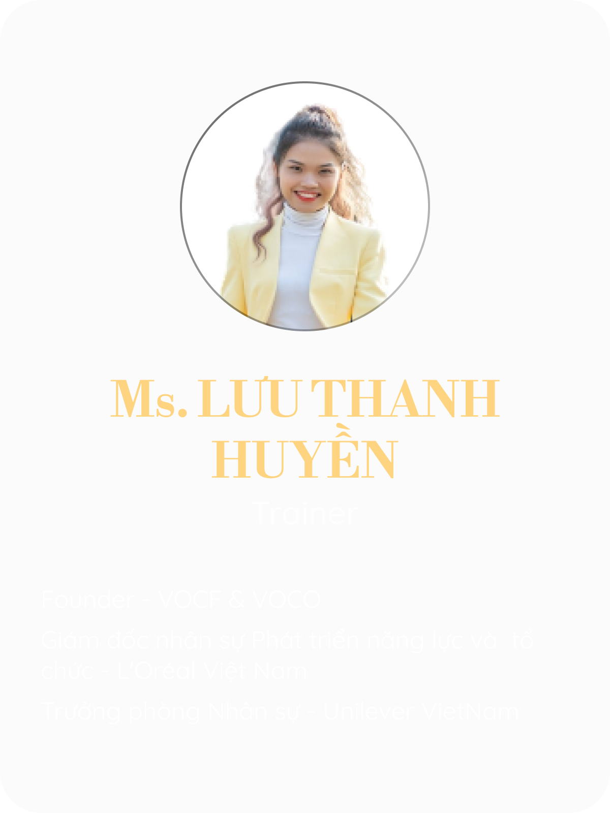 Profile - Thanh Huyen